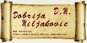 Dobrija Miljaković vizit kartica